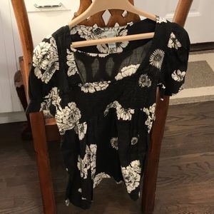 Black floral top